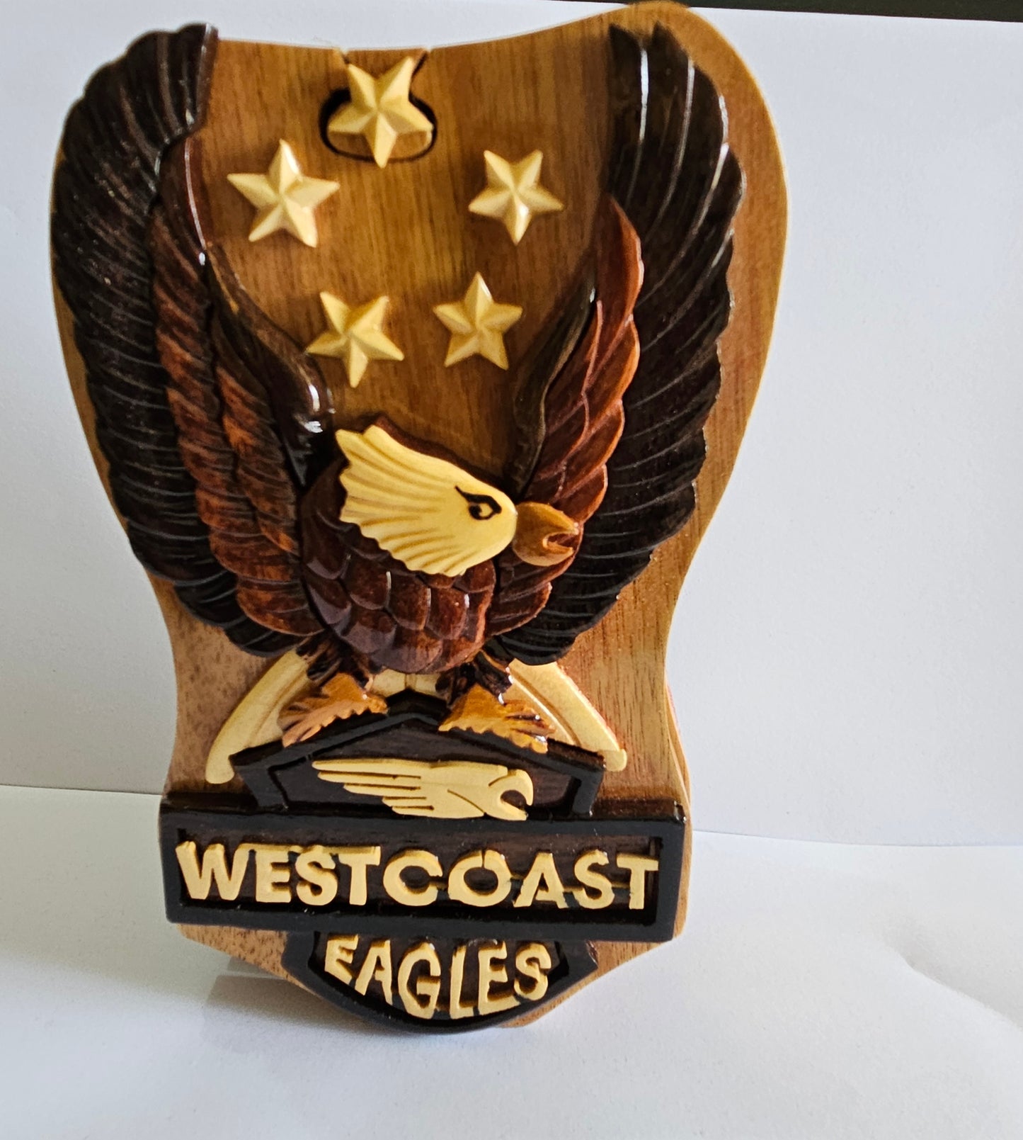 West Coast Eagles 3D Wooden Puzzle Box – Handcrafted AFL Decor