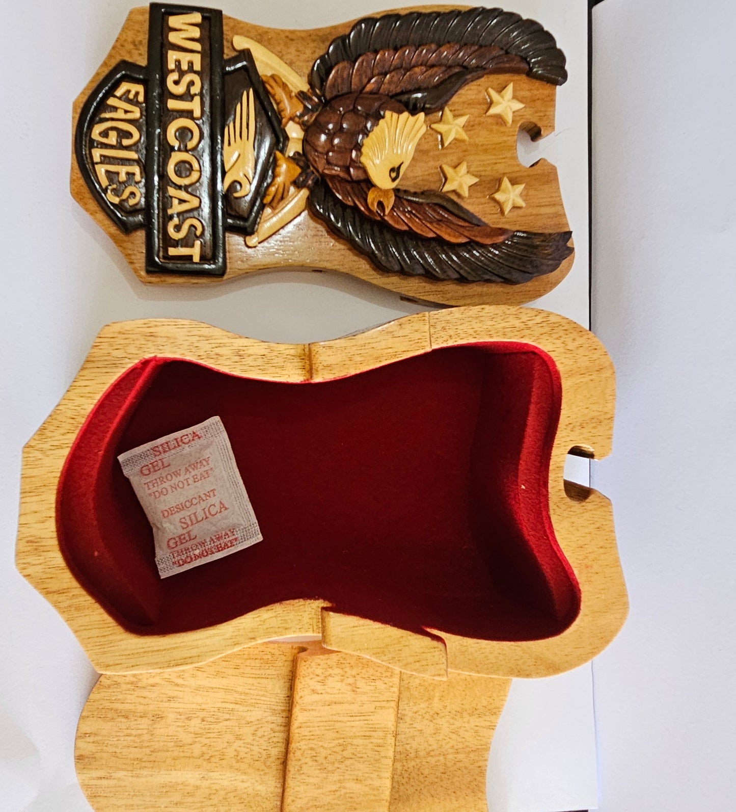 West Coast Eagles 3D Wooden Puzzle Box – Handcrafted AFL Decor