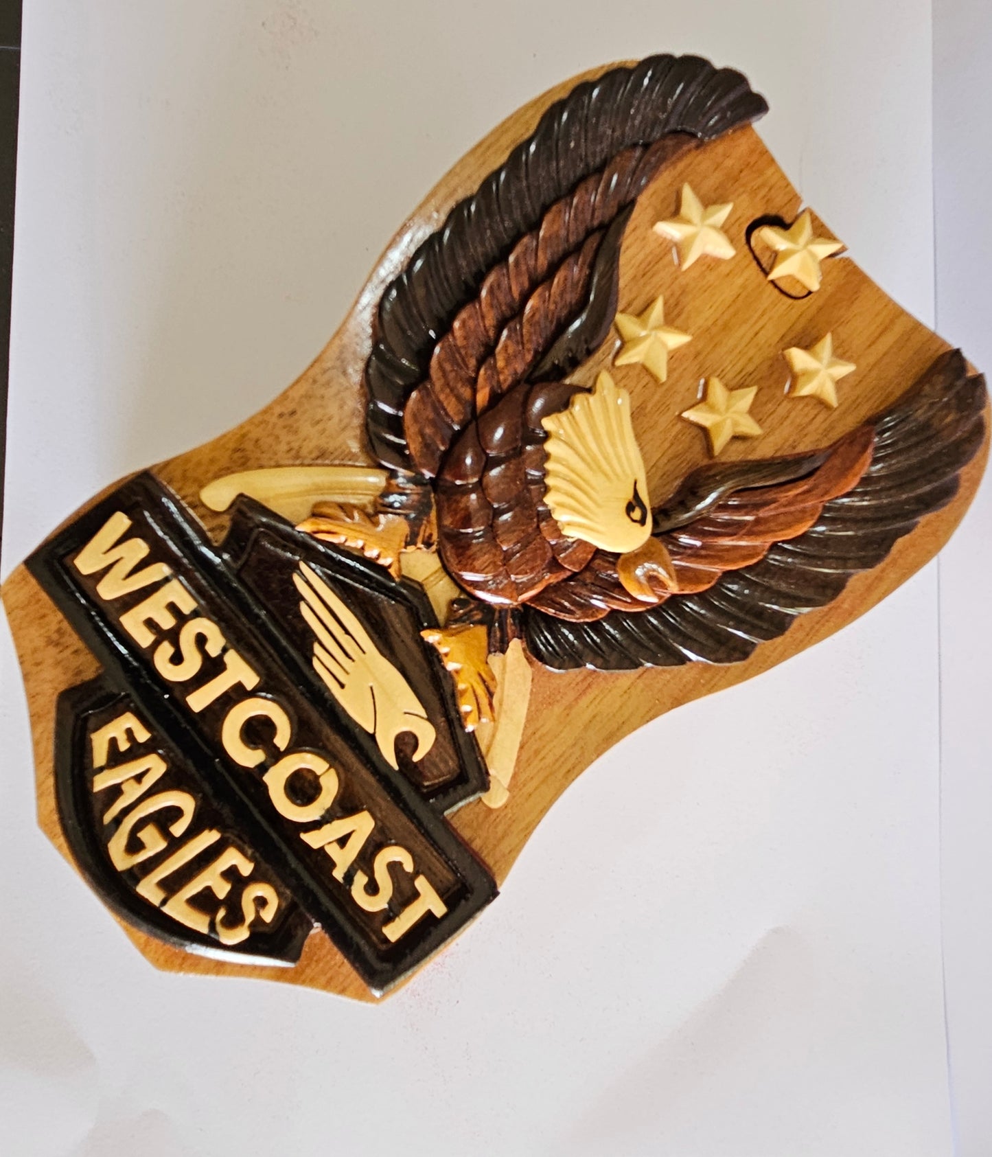 West Coast Eagles 3D Wooden Puzzle Box – Handcrafted AFL Decor
