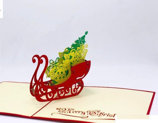 Christmas Sleigh Pop Up Card