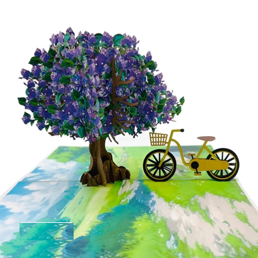 Purple Bougainvillea 3D Pop Up Card