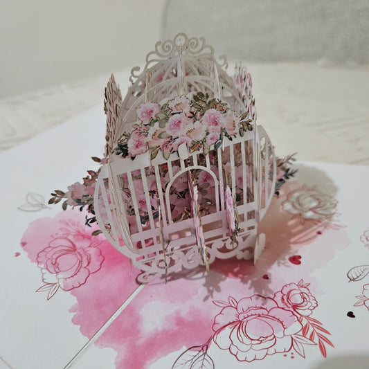 Beautiful Bird Cage Full of Flowers ( Mothers Day, Birthday, Get Well, Thank You