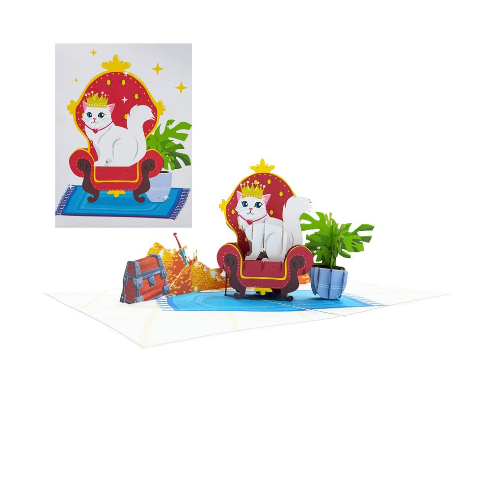 Royal Cat 3D Pop Up Card