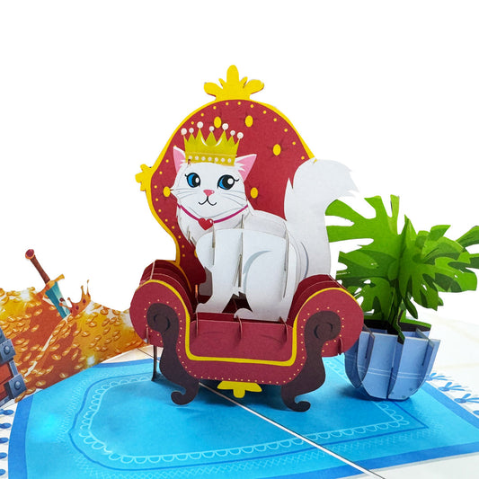 Royal Cat 3D Pop Up Card