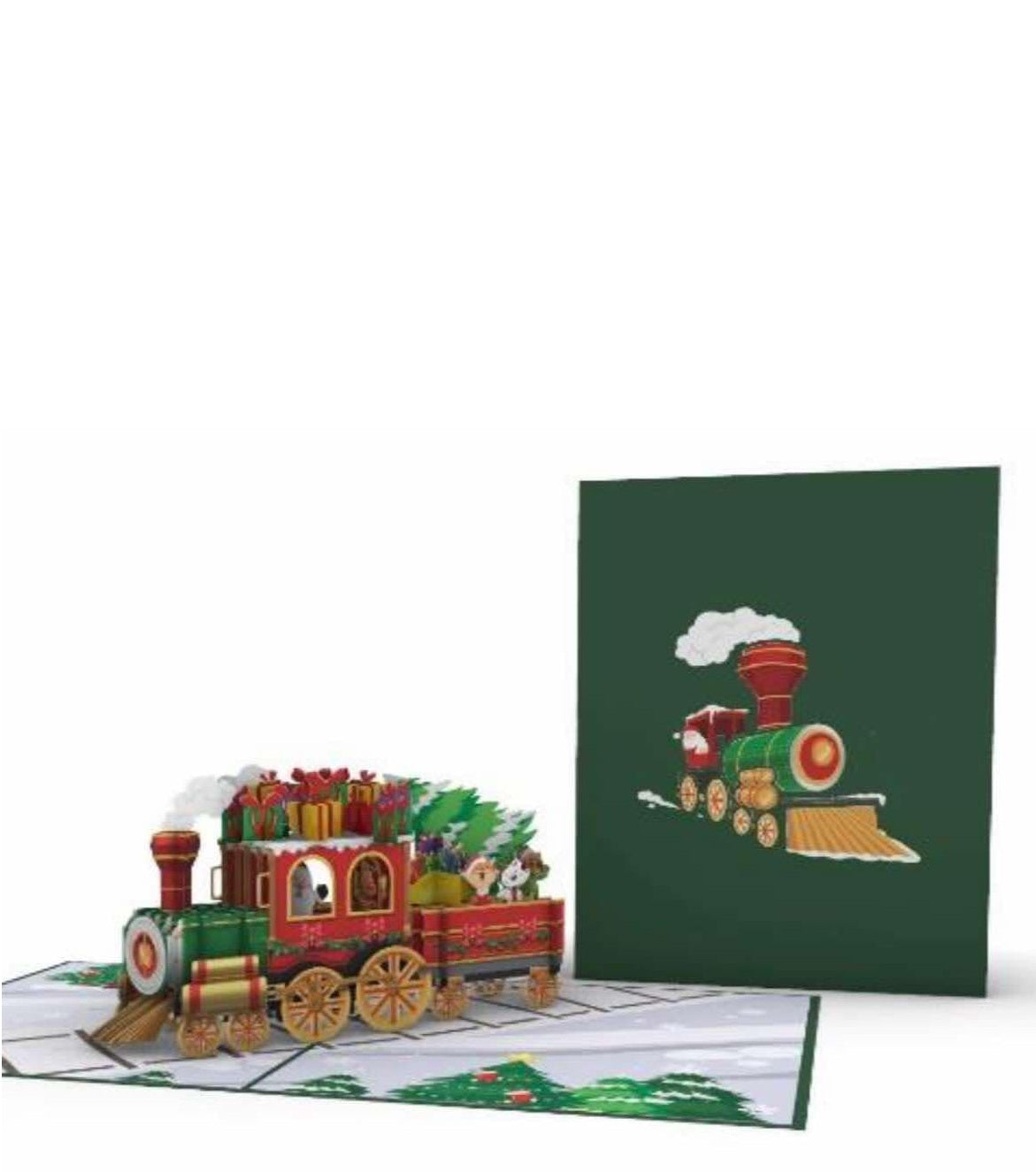 Christmas Train Full of Presents  POP UP CARD