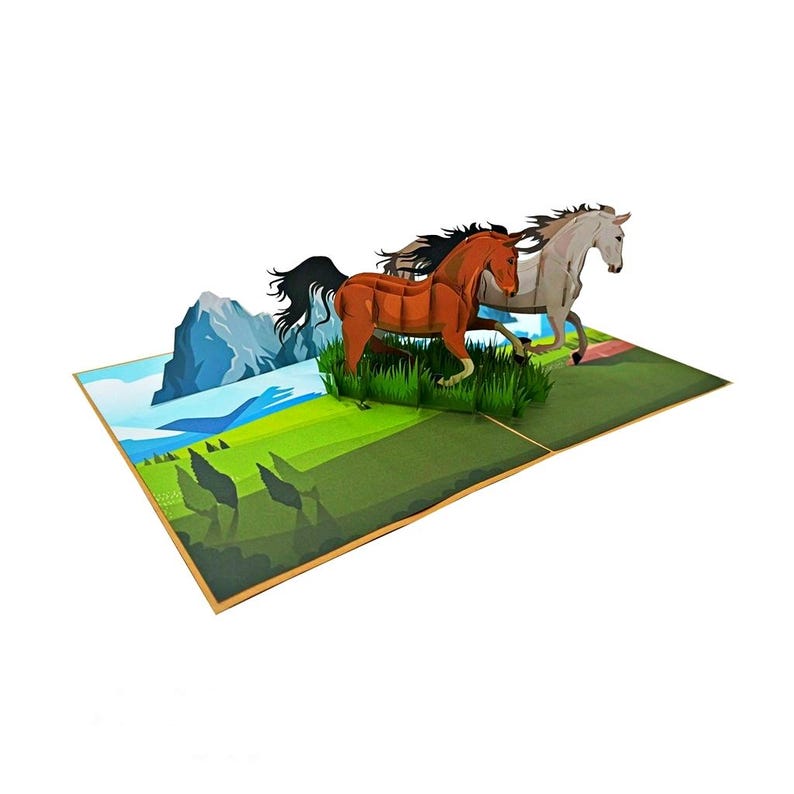 Wild Horses 3D Pop Up Cards