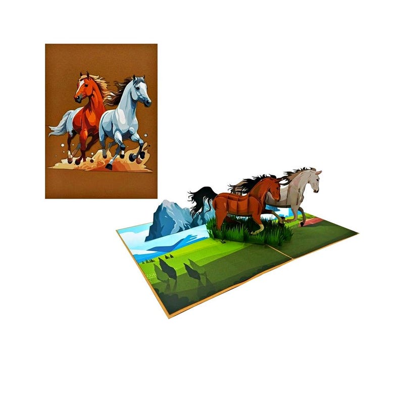 Wild Horses 3D Pop Up Cards