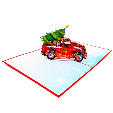 Back on a Ute Christmas Tree  POP UP CARD