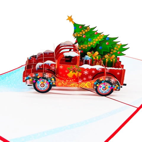 Back on a Ute Christmas Tree  POP UP CARD