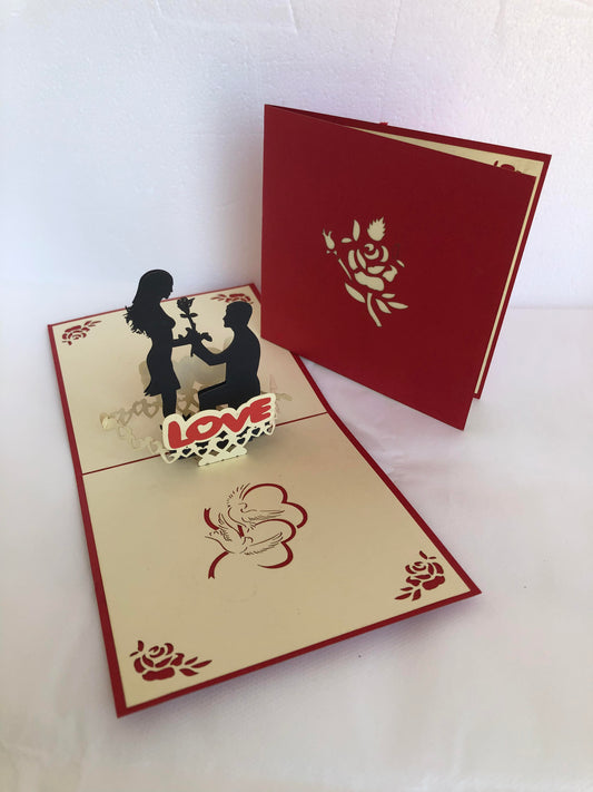 Small Pop Up Card  Valentine/Proposal