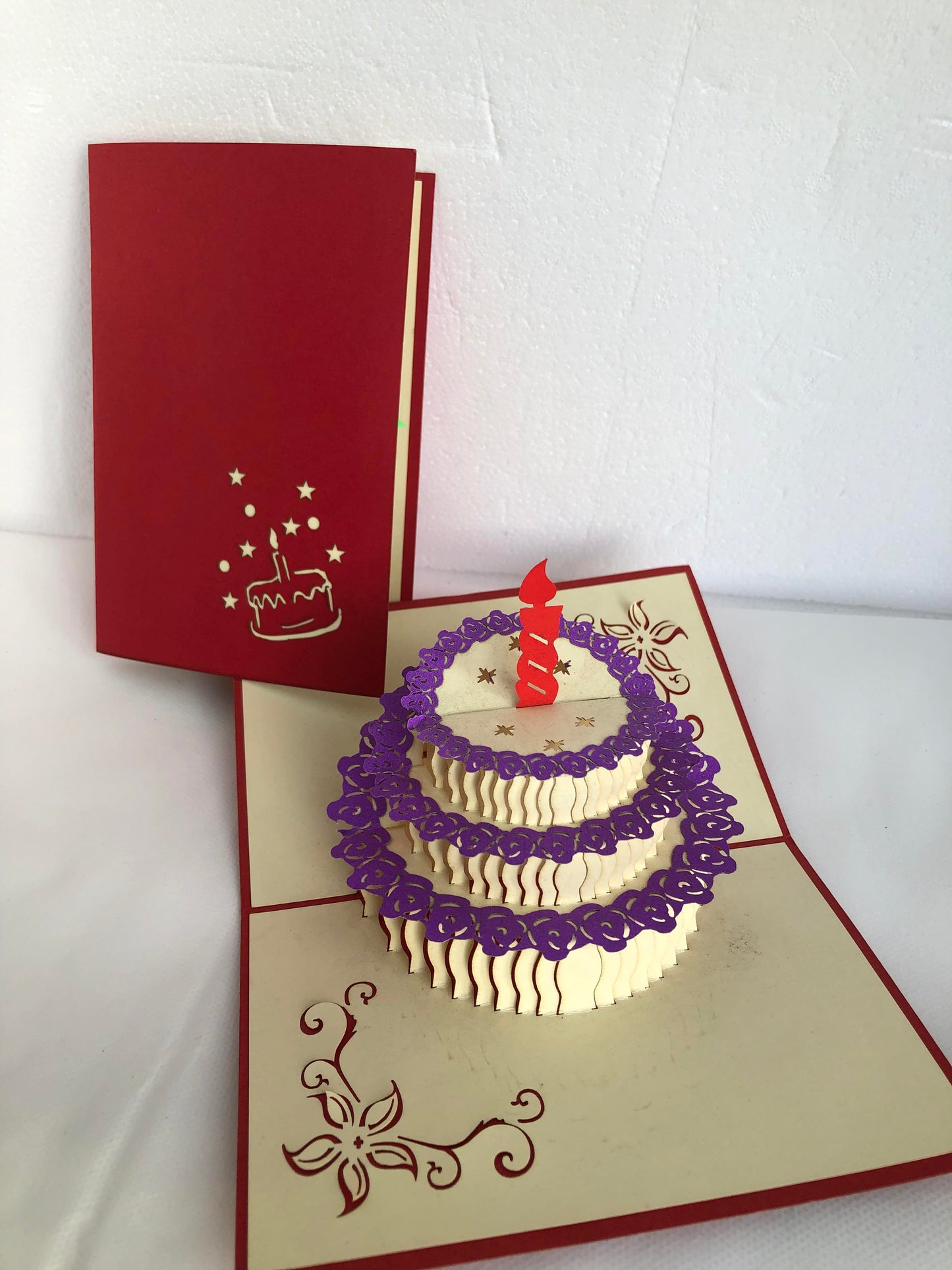 Small Pop Up Card Birthday ,Birthday Cake