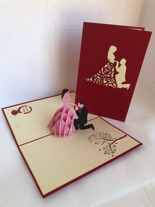 Small Pop Up Card -Wedding