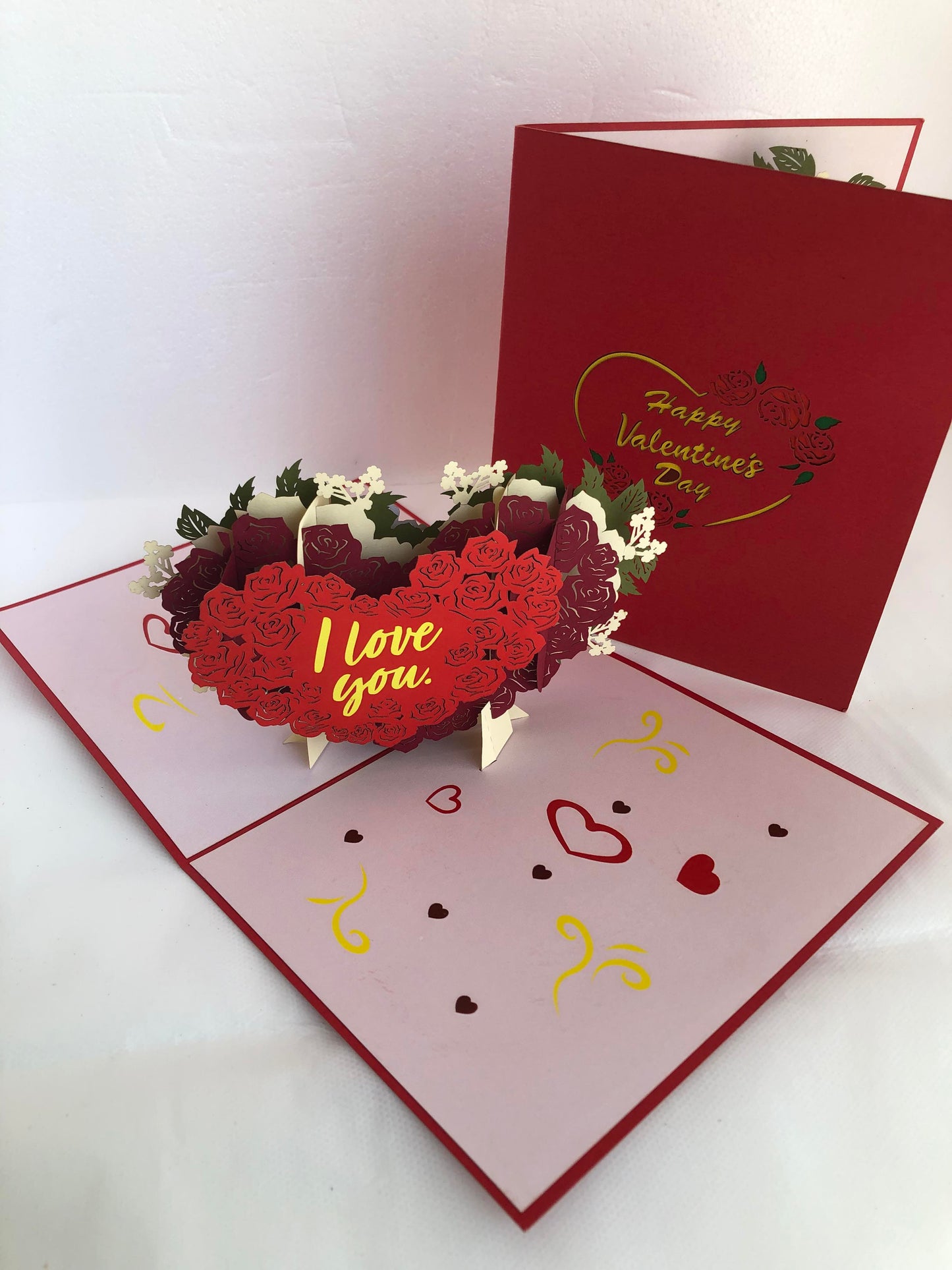 Medium Pop Up Card Valentine  Heart