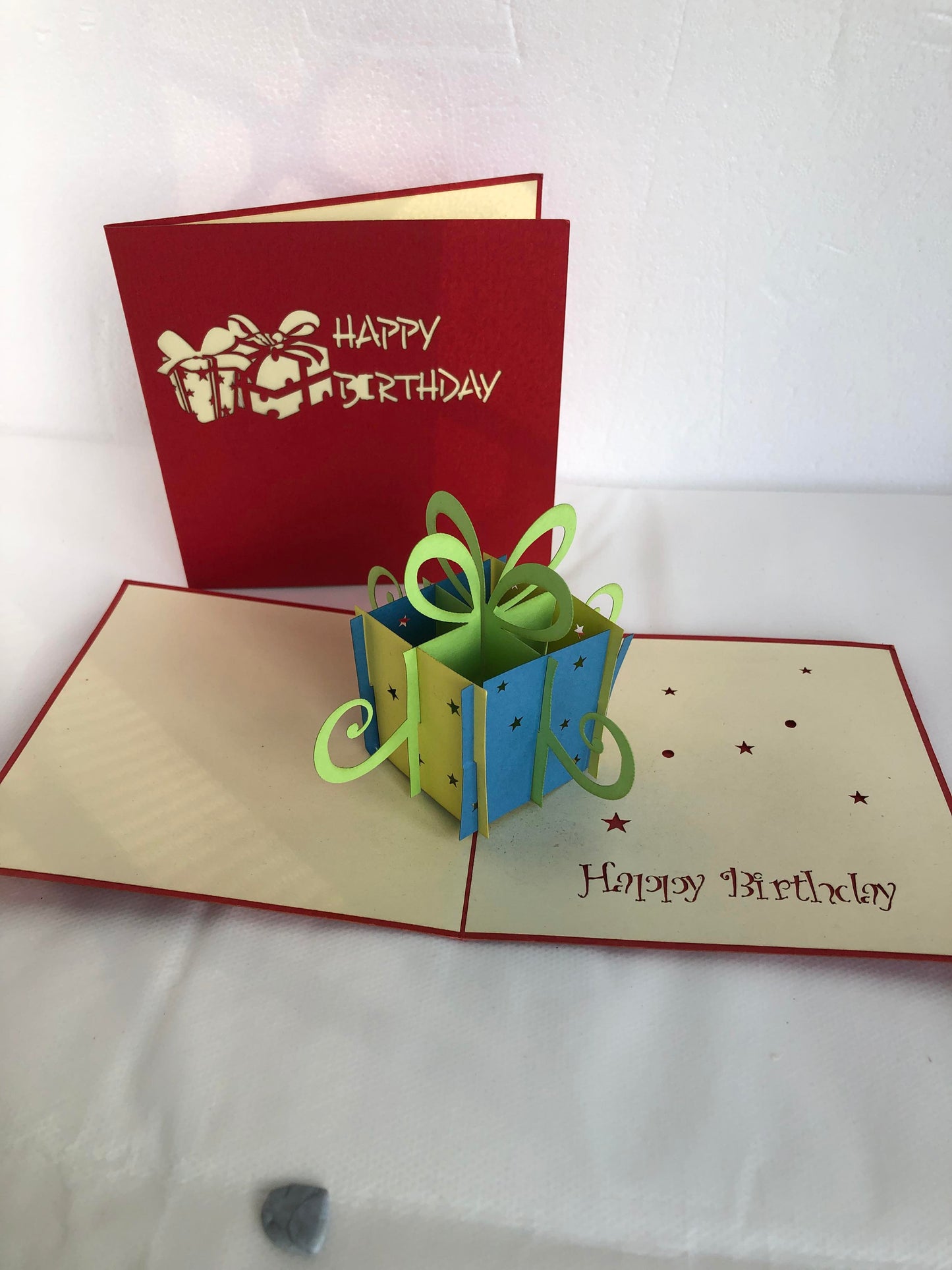 Small Pop Up Card Birthday Present Box