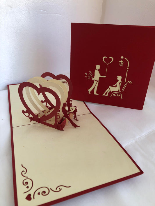 Medium Pop Up Card - Valentine Heart