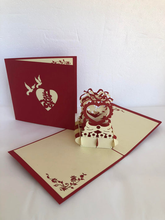 Small Pop Up Card Valentine/Wedding