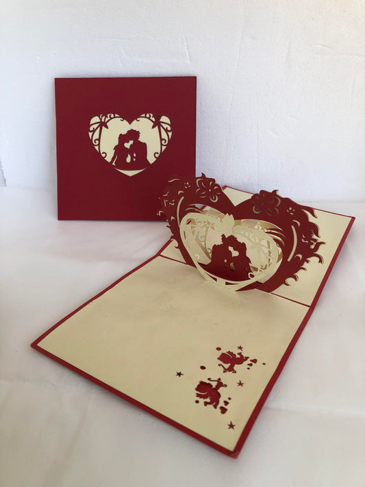 Small Pop Up Card Valentine/Wedding