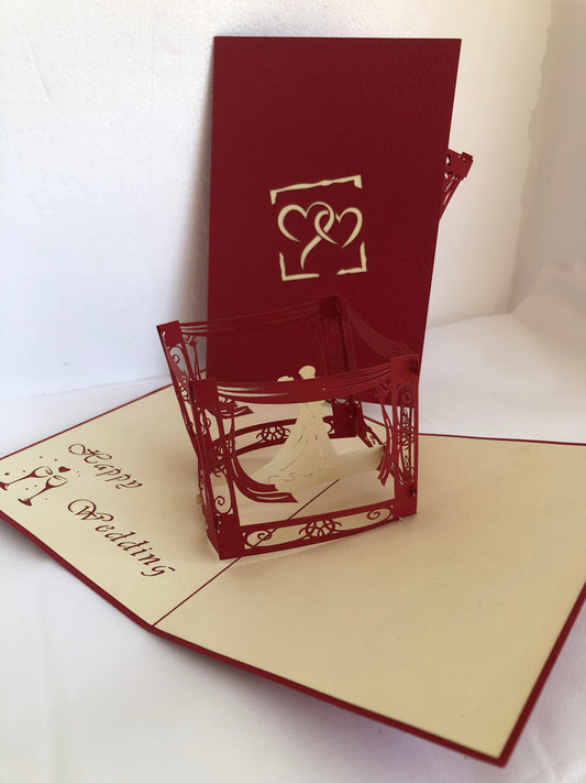 Small Pop Up Card -Wedding Couple