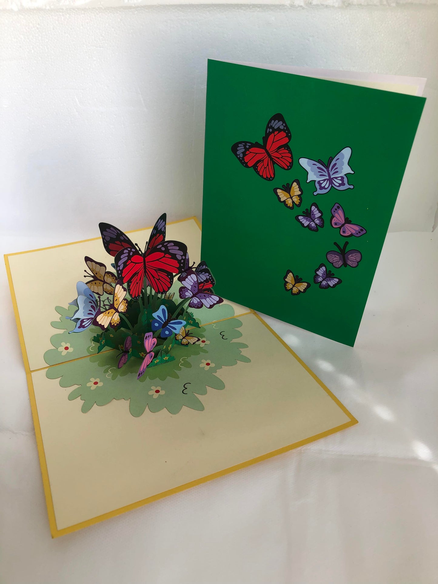 Large Pop Up Card Flower Butterfly's Garden Card