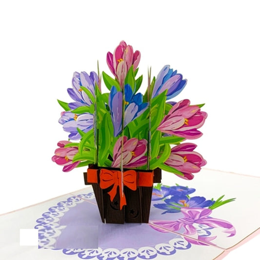 Saffron Flower 3D Pop Up Card
